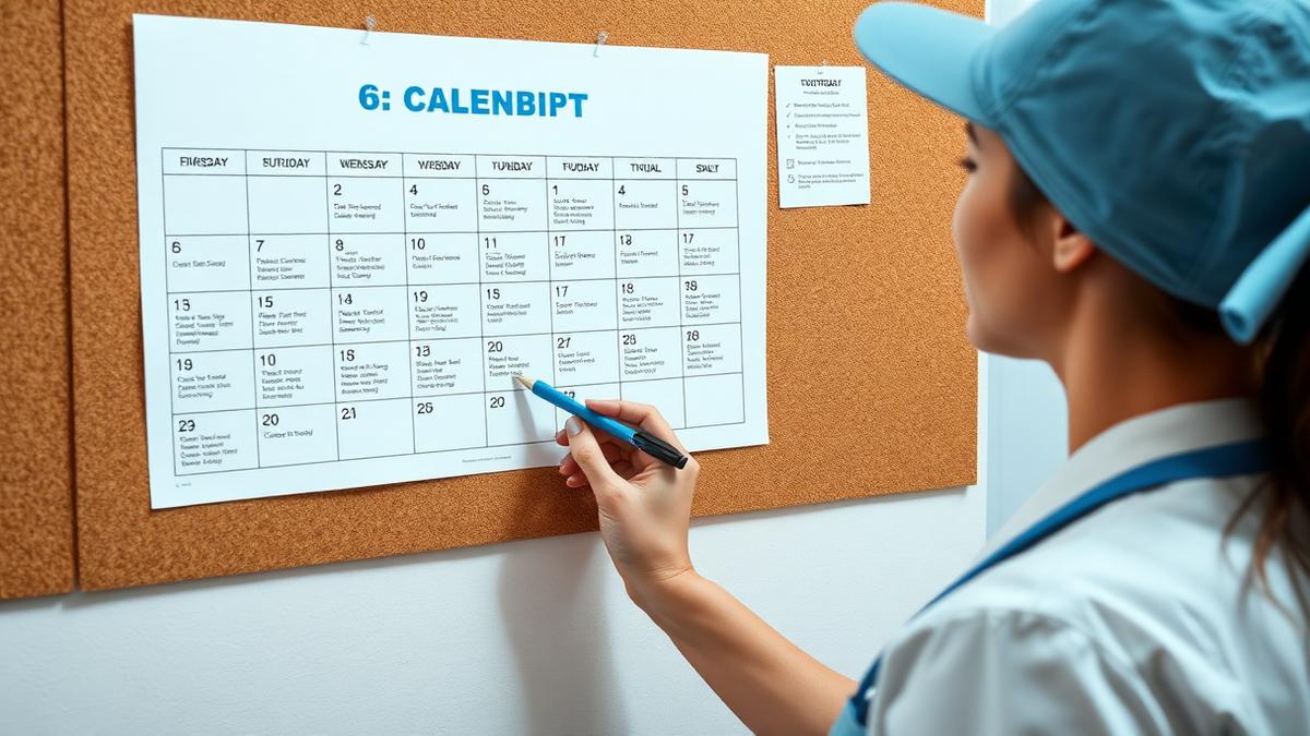 Profissional conferindo calendário de escala para saber se quem trabalha 12x36 recebe adicional de 100%